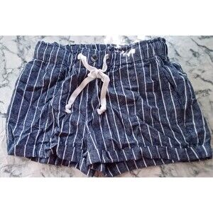 Streetwear Society Sz‎ M Women’s Shorts Pinstripes Linen Preppy Vacation NWT